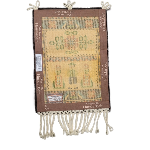 Wertvolle Handarbeit Wall Decor Junghans-Wolle Germany 80s Handwoven Wool vintag - Picture 3 of 6